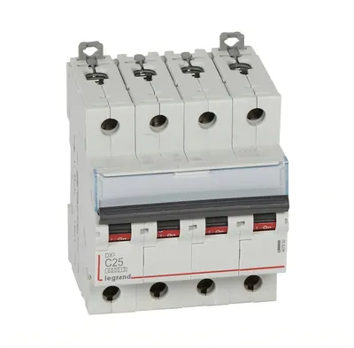 Interruptor aut termomagnético para riel 4P 25A 10KA Legrand