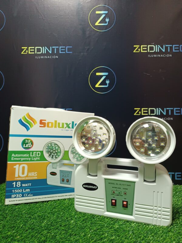 Luz de emergencia 10hrs 18w soluxled - Imagen 2